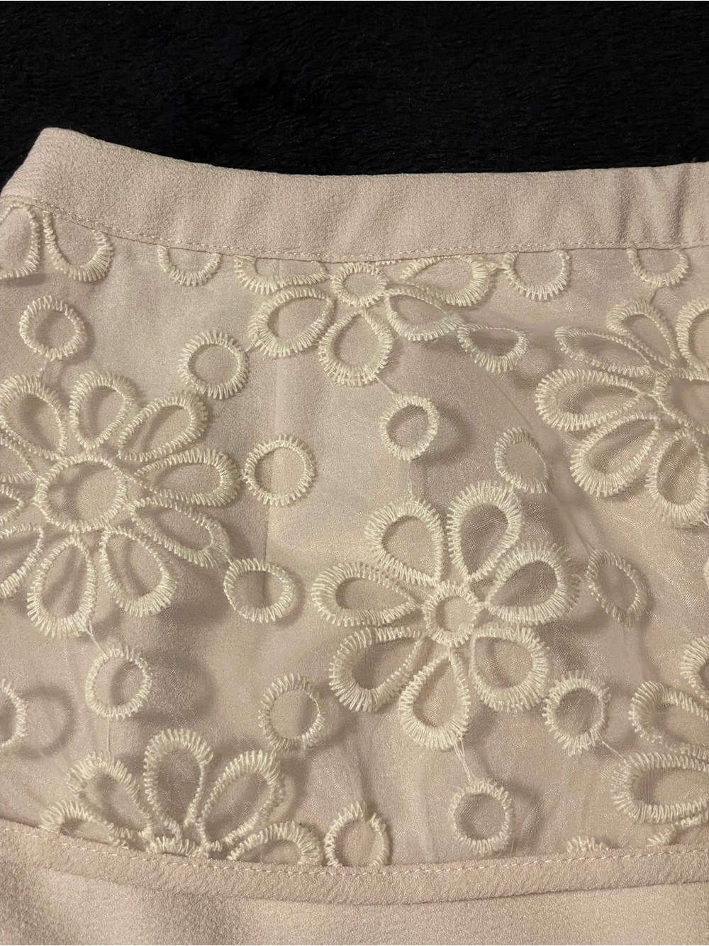 Sugarlips Embroidered Cream Mini Skirt - Picture 5 of 12